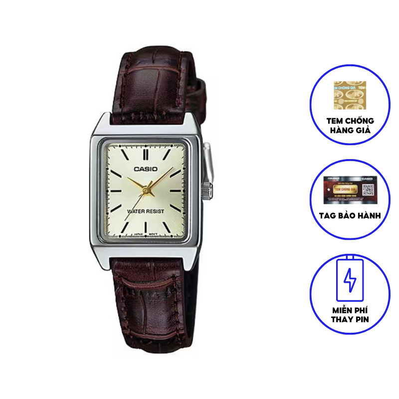 Đồng Hồ Nữ Dây Da Chính Hãng CASIO LTP-V007L-9EUDF