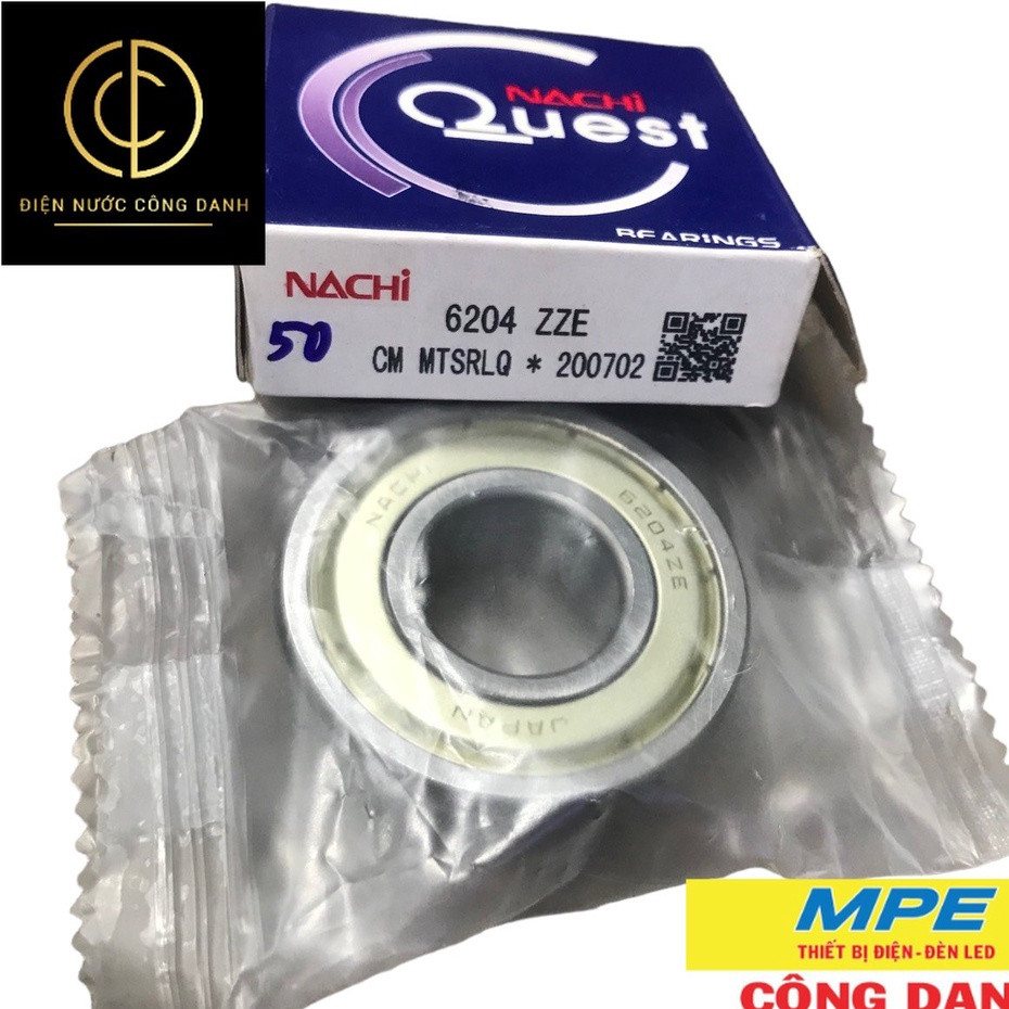 Bạc đạn nachi 6204 ZZE (chính hãng)