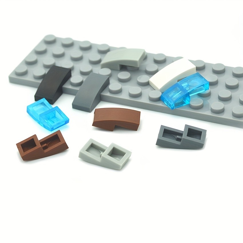 150 khối xây dựng cong 2X1 với phụ kiện MOC dốc Tương thích với bộ khối đồ chơi 11477.