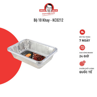Bộ 10 khay giấy bạc uncle bills tiện lợi dùng một lần phù hợp với nhiều món ăn - kc0212