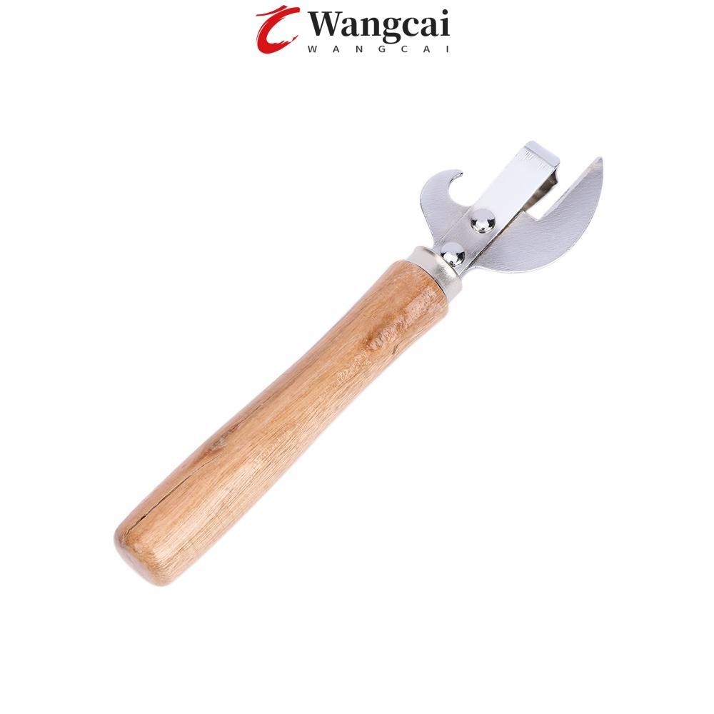 Wangcai Cụ Mở Nắp Hộp Bằng Thép Không Gỉ Tay Cầm Gỗ Tiện Dụng