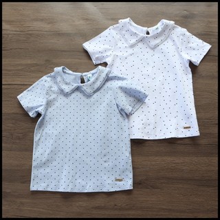 Áo thun cổ sen chấm bi acoola xuất