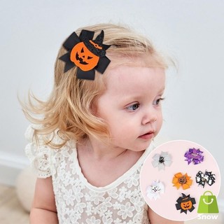 Trẻ Em Halloween Nơ Kẹp Tóc Phụ Kiện Tóc Ma Bí Ngô Mũ Phù Thủy Barrettes Kẹp Tóc Mũ Đội Đầu Bé Gái Công Chúa Kẹp Tóc