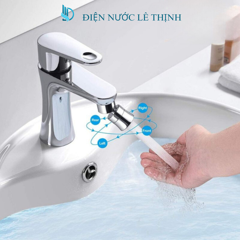 Đầu vòi tăng áp vòi chậu rửa mặt lavabo xoay 360 độ tiết kiệm nước ( đầu vòi rửa mặt ngửa lên )