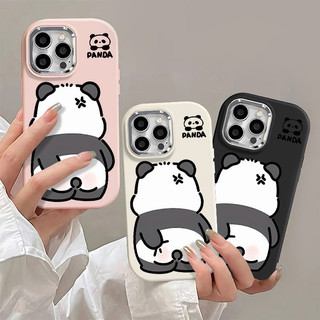  Ốp lưng Panda 's Back View Tương thích cho IPhone 15Pro Max SE 2020 X XR 15 14 13 12 11 Pro XSMAX 8 7 Ip 6S 6 Plus Vỏ điện thoại silicon bảo vệ chống sốc máy ảnh ngộ nghĩnh dễ thương 