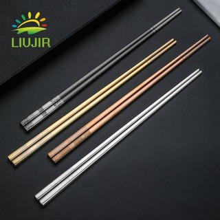 Đũa Có Thể Tái Sử Dụng Sang Trọng Khắc Laser Trung Quốc Flatware Hàn Quốc