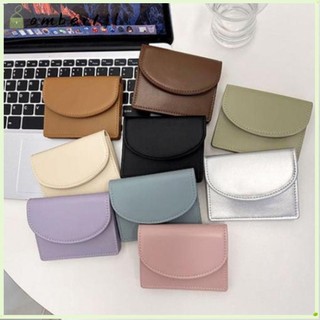 Ví đựng tiền xu AMBER1, Ví nữ dung tích lớn bằng da PU, Túi đựng tiền di động nhỏ màu Dopamine Nữ