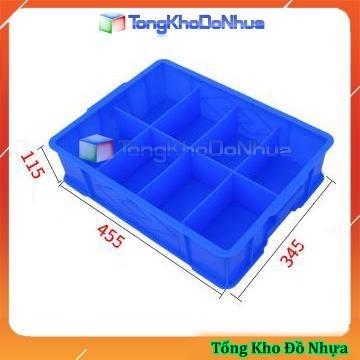 Khay Nhựa 8 Ngăn TO Đựng Dụng cụ Đa Năng , linh kiện ốc vít nuôi cá Kích thước: 455*345*115mm