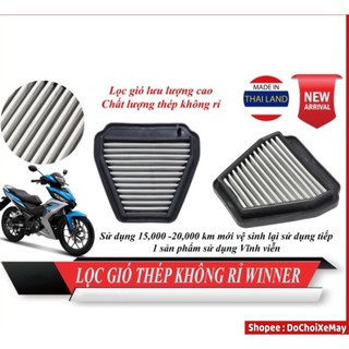 Lọc gió thép độ cho Winner Sonic xài vĩnh viễn, vệ sinh được. DoChoiXeMay