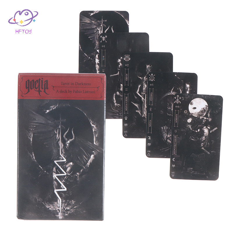 Hftoy Goetia Tarot in Darkness Tarot Cards Oracle Cards Trò chơi bảng bói toán tiên tri ~
