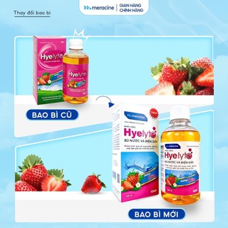 Nước uống bù nước và điện giải Hyelyte hương dâu bổ sung nước giải khát cho cơ thể chai 250ml