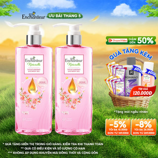 Bộ 2 Sữa tắm dưỡng da thiên nhiên Enchanteur Naturelle hương hoa Iris 510gr/Chai