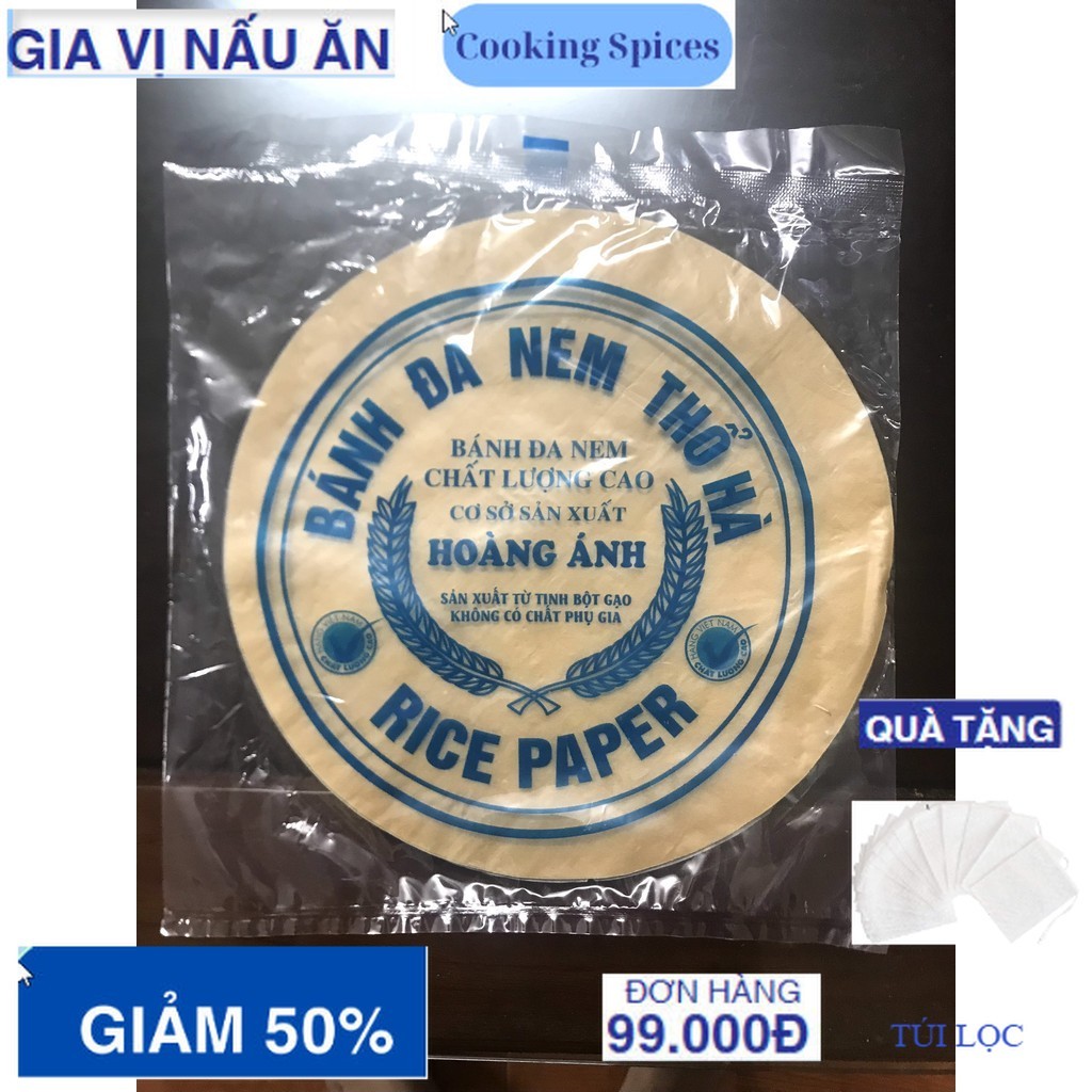 Bánh đa nem, chả giò nâu đỏ Thổ Hà tròn 17-18 lá 23cm