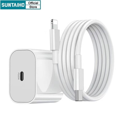 sạc nhanh chính hãng PD 20W Suntaiho ip cục sạc dây sạc cáp type c Cho iPhone iPad