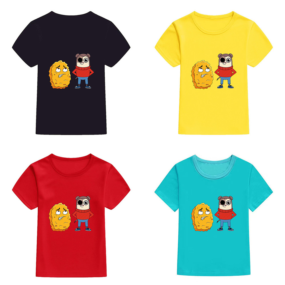 Haoyuan Twiddlefinger Nugget Meme Max Áo thun khỉ Áo thun ngắn tay dáng rộng Unisex Thanh thiếu niên