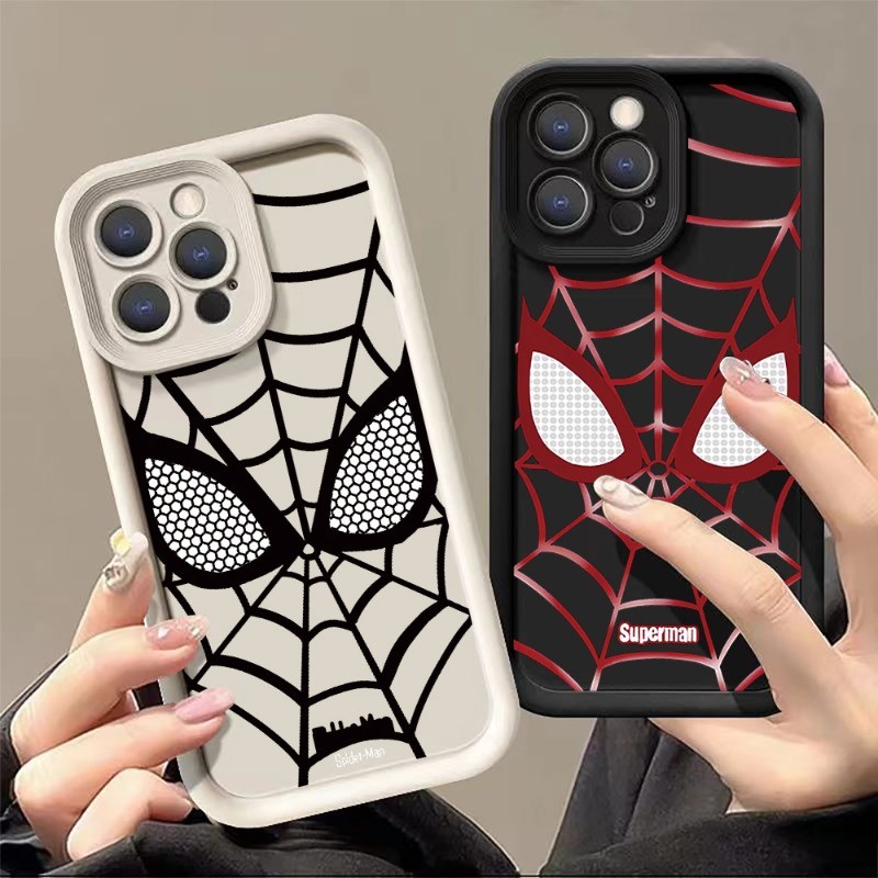 Ốp Lưng Silicon OPPO F11 F9 F7 F5 Reno 6 5 4 3 2F 2Z 2 Pro 5G Ốp Lưng Hoạt Hình Anime Người Nhện Bảo Vệ Ống Kính Vỏ Điện Thoại Chống Sốc