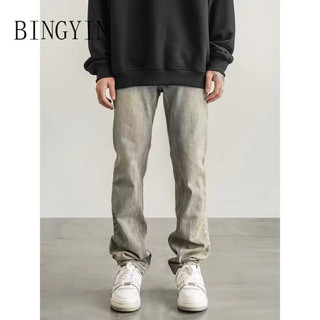 BINGYIN quần ống rộng quần jean nam 2024 NEW STYLE MNK2490FZV 37Z240908