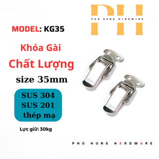 Khóa gài, khóa móc, khóa mỏ vịt inox 304 dạng trơn size 35*11mm (size nhỏ nhất)