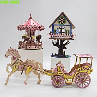 Fire LIMIT 3D Stereo Xếp Hình Hoạt Hình Xếp Hình Trẻ Em Học Sớm DIY Handmade Sáng Tạo Giáo Dục Mô Hình Xây Dựng Bằng Gỗ