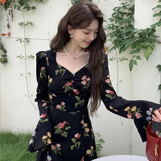 Váy một mảnh phong cách thiên niên kỷ y2k cỡ lớn Váy Hot Girl khí chất mặc với tiên nữ 2024 mẫu mới trang phục nữ váy dài vừa tôn dáng mẫu mới váy hoa xẻ tà thời trang thiết kế lãng mạn kiểu Pháp