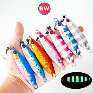 14g 17g 21g 28g 45g 60g 80g 100g Câu Cá Phát Sáng Jigging Nước Mặn Mồi Câu Cá Dọc Chìm Chậm Kim Loại Jigging Thìa Có Móc Hỗ Trợ Câu Cá Biển Jig Dụ