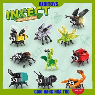 Sét lắp ráp mô hình 3D mini, xếp hình động vật, côn trùng, phương tiện giao thông giúp bé khám phá thế giới xung quanh