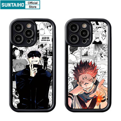 Suntaiho Vintage Vỏ Độc Đáo Họa Tiết Anime Nhật Bản Ốp Điện Thoại Cho Iphone 16 15 14 13 12 11 Pro Max IP 7 8 Plus Iphon X Xs XR Xs Max Silicon Mềm Cao Cấp Chống Sốc Ốp Lưng