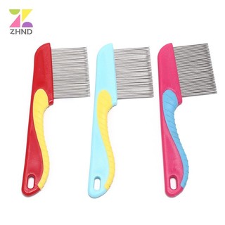 Zhuzhengde chó mèo lược tẩy lông bằng thép không gỉ lược chấy rận bọ chét nit lược chải tóc Đẹp