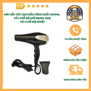 Máy Sấy Tóc PL TH-6615 3000W 2 Chế Độ Gió 3 Nhiệt Tạo Kiểu Tốt Nhất