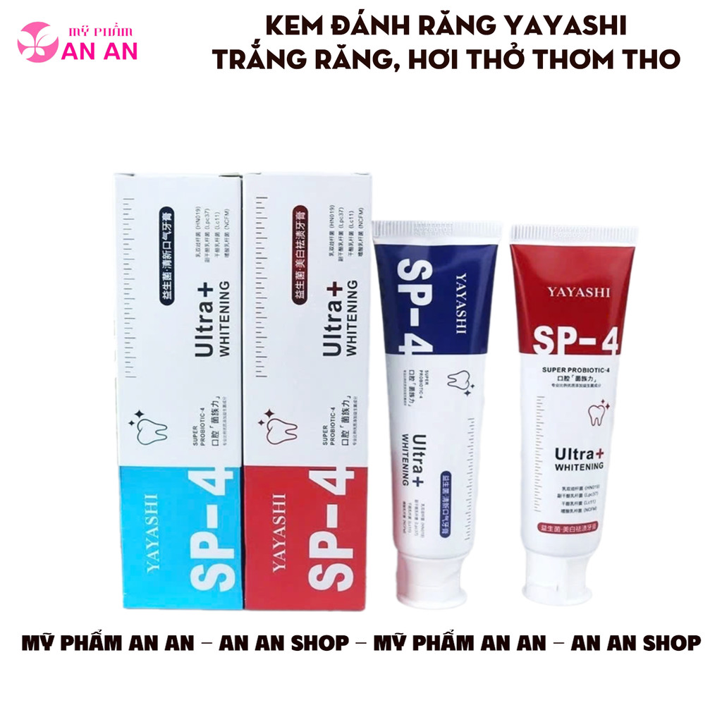 Combo Kem Đánh Răng YAYASHI SP-4 120g Trắng Răng, Cải Thiện Vết Ố Vàng Và Giúp Hơi Thở Thơm Tho