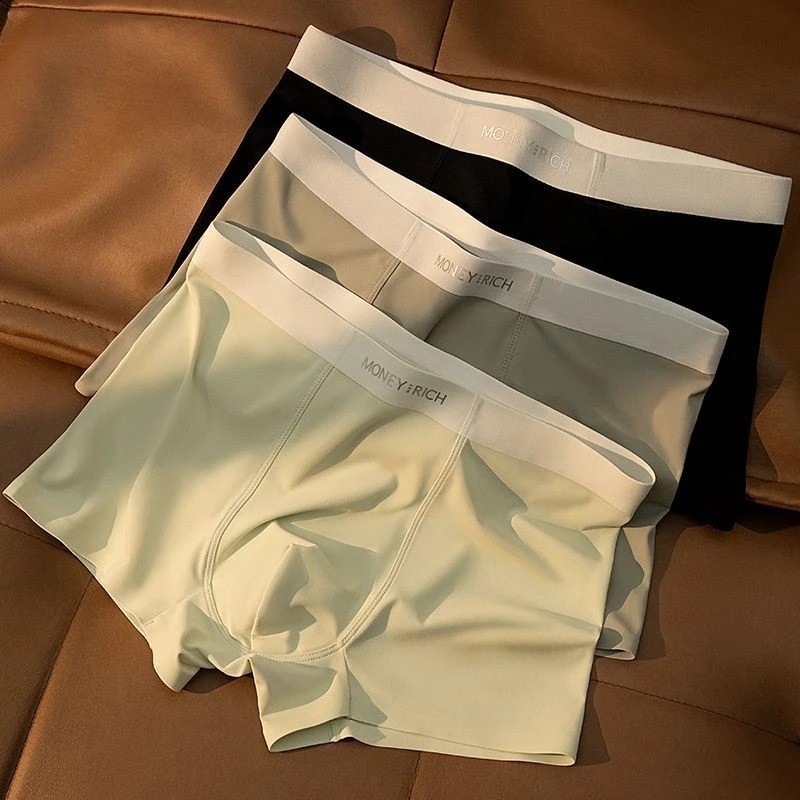 Quần lót nam bốn góc bằng vải nylon mềm liền mạch