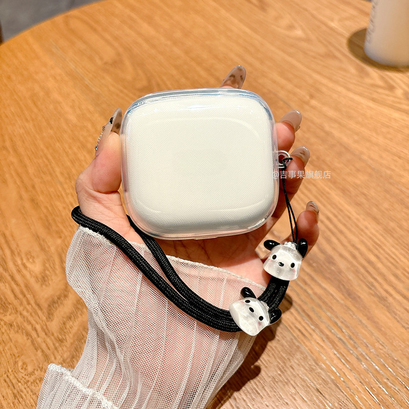 For Anker Soundcore Liberty 5 ANC Case Clear Soft Case Cute Pochacco Lanyard Suitable for Soundcore 