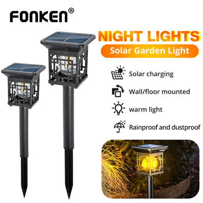 Fonken Năng Lượng Mặt Trời Sân Vườn Cảm Biến Đèn Ngủ Sân Con Đường Đèn Cắm Bãi Cỏ Ngoài Trời Chống Nước Đèn Bãi Cỏ