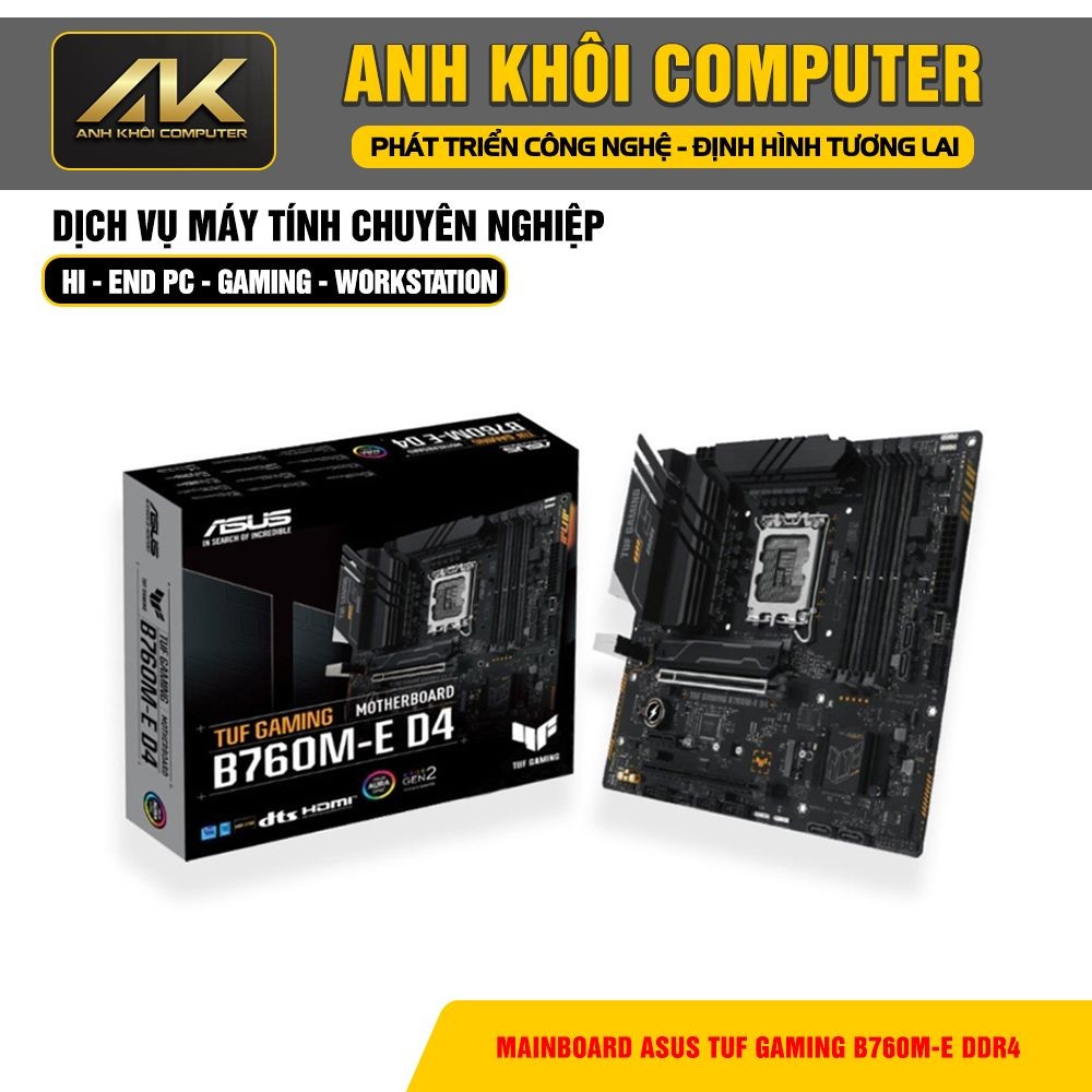 Main máy tính Asus TUF Gaming B760M-E DDR4 -Bo mạch chủ Chính Hãng