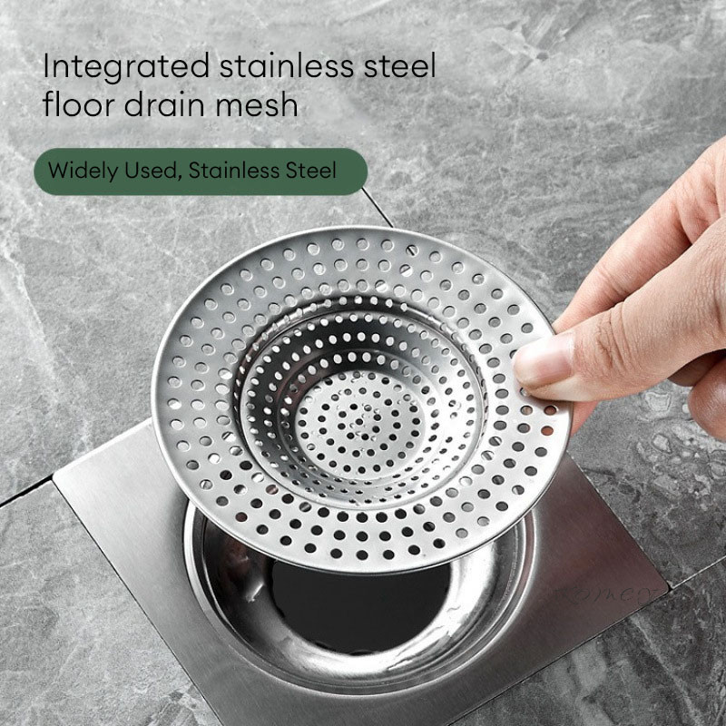 🔮COD🔮Thép không gỉ 304 Lọc Tóc Lưới Thoát Sàn Lưới Thoát Nước Cách Ly Lưới Nhà Bếp Phòng Tắm Ban