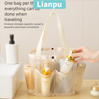 LIANPU Nữ Lưới Đi Biển Túi, Thoát Nước Dung Tích Lớn Lưới Du Lịch Túi Vệ Sinh, Quà Tặng Di Động Nhiều Túi Lưới Trang Điểm Lưu Trữ Hadbags