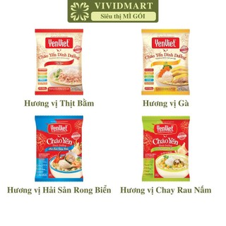 [GÓILẺ]- YENVIET - Cháo yến dinh dưỡng YenViet 4 vị: Thịt bằm, Gà, Chay, Hải sản, Cháo yến Yến Việt dinh dưỡng (50g/gói)