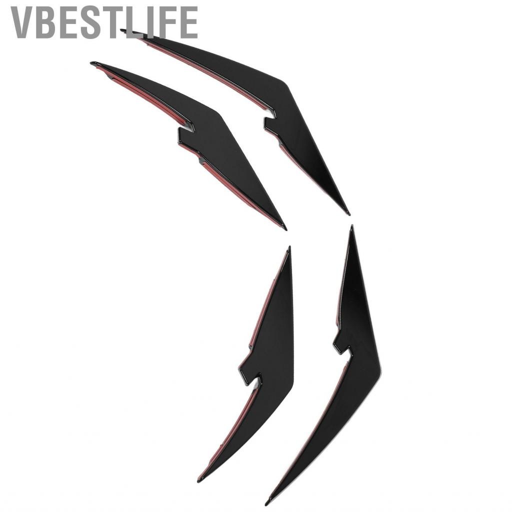VBESTLIFE Bohemia-VN Front Bumper Splitter FINS 4PCS ABS LIGHT Trọng lượng cơ thể Spoiler Canards Tr