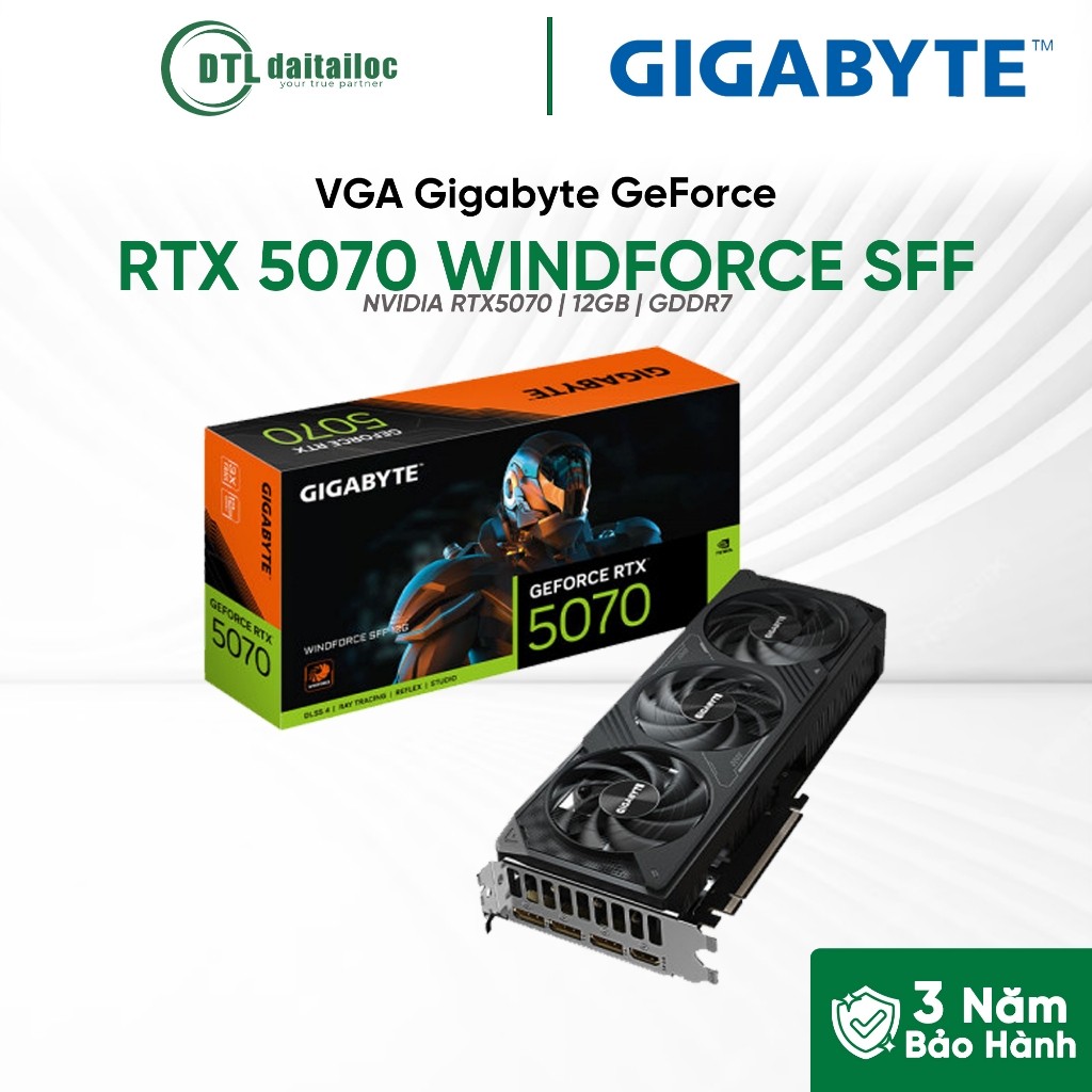 Card màn hình Gigabyte RTX 5070 WINDFORCE SFF/RTX 5070 EAGLE/RTX 5070 EAGLE OC ICE | Chính Hãng | Bả