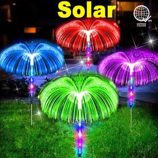 Đèn sứa trang trí ngoài trời năng lượng mặt trời 7 màu thay đổi, chống nước, dùng cho sân hiên, vườn, lối đi, ngày lễ