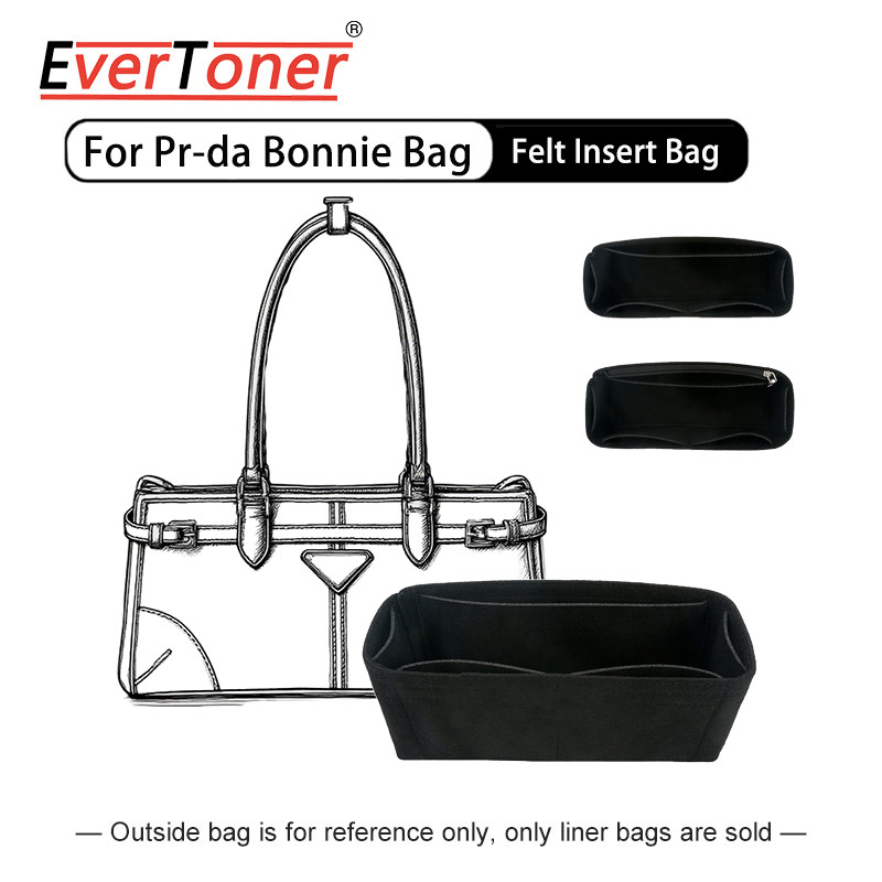 EverToner Túi xách nỉ cầm tay Chèn túi Tổ chức lưu trữ Túi bên trong Hỗ trợ túi Pr-da Bonnie