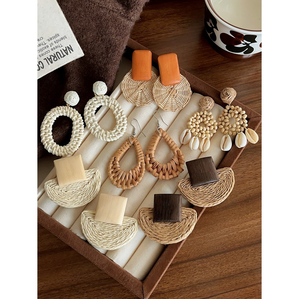 Bông tai nữ phong cách Bohemian Bông tai khí chất phóng đại