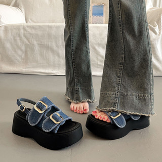 Daxingzhe Váy Phù Hợp Đẹp Dép Đế Dày Nữ Mặc Ngoài Cao Cấp Mới Phù Hợp Với La Mã Wed