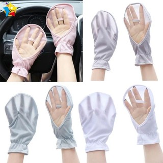 Mùa Hè Băng Lụa UV Găng Tay Mỏng Thoáng Khí Móng Ngựa Tay Lái Xe Ngoài Trời Đi Xe Nam Nữ Rời Ngón Tay Mở