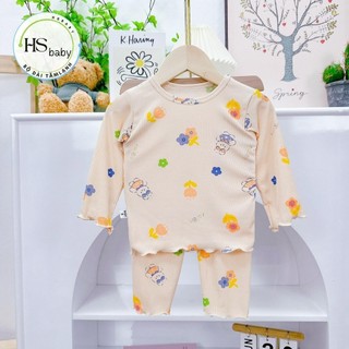Bộ Quần + áo dài tay thu tăm bèo Hs cho bé 4 đến 15kg