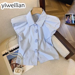 YIWEILIAN áo phông áo thun nữ croptop baby tee Trendy xu hướng Korean INS WCS2450B38 28Z240707