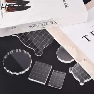 HEFEI Tem Khối Trong Suốt 2023 Cho DIY Thêu Sò Hộ Gia Đình Handmade Bền Con Dấu Tem Khối