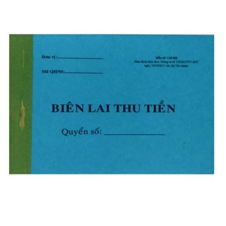 Biên nhận - biên lai thu tiền 2 liên - 10 x 15 cm - oem