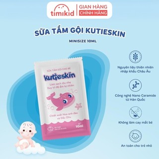 Sữa tắm gội - nước tắm gội thảo dược kutieskin cho bé 10ml - timikid