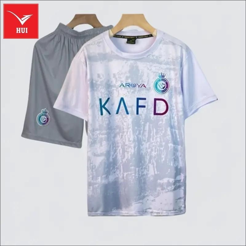 Free in - Bộ quần áo bóng đá ALNASSR TRẮNG thun lạnh cao cấp